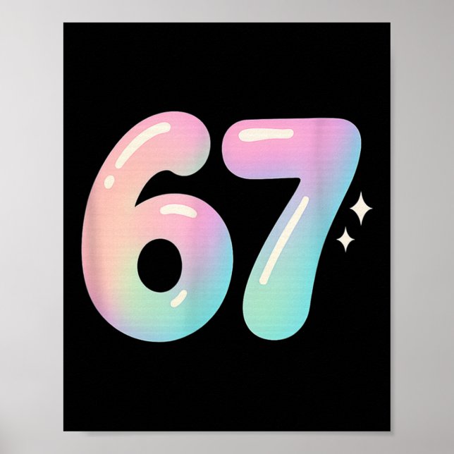 67 Aura Energy Alpha Slang Internet-Meme  Poster (Vorne)
