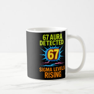 67 Aura erkannt Sigma-Level steigen Sechs Sieben R Kaffeetasse