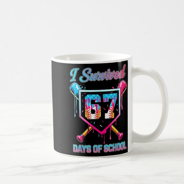 67 Baseball Ice Cream Drip Six Seven Meme Teachers Kaffeetasse (Rechts)
