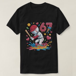 67 Baseball Meme Süße Tropfen Kunst Donut und Eisc T-Shirt