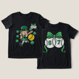 67 Baseball-Schleife St. Patricks Day Glück Sport Tri-Blend Shirt