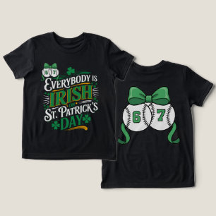 67 Baseball-Schleife St. Patricks Day Glückssport Tri-Blend Shirt
