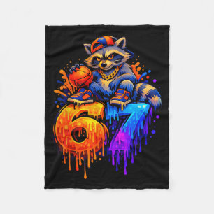 67 Baseball Waschbär Drip Kinder Jungen Jugend Mäd Fleecedecke