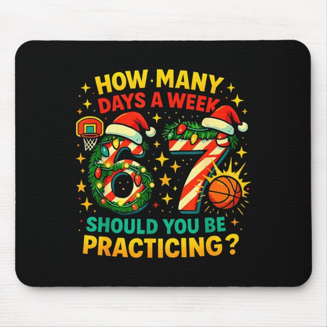67 Basketball Christmas Funny Practice Meme Gift  Mousepad (Vorne)