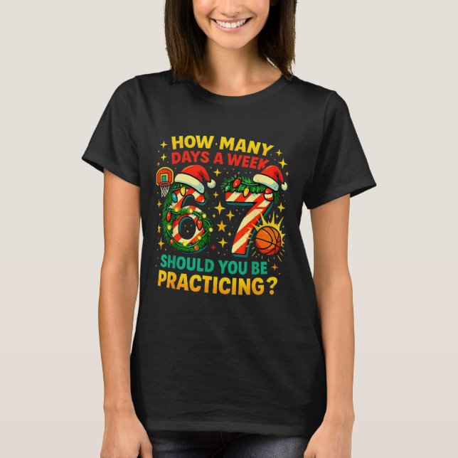 67 Basketball Christmas Funny Practice Meme Gift  T-Shirt (Vorderseite)