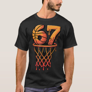 67 Basketball Eiscreme Tropf Six Seven T-Shirt