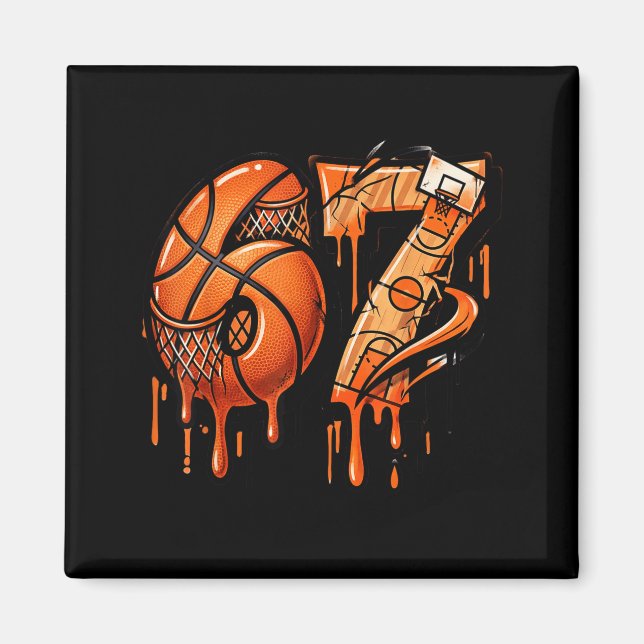 67 Basketball Ice Cream Drip Six Seven  Magnet (Vorne)