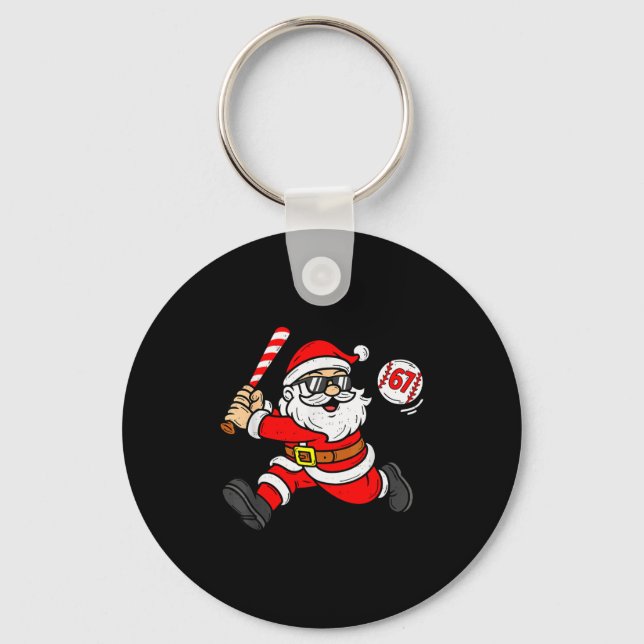 67 Basketball Santa Six Seven Meme Christmas Srt M Schlüsselanhänger (Vorderseite)