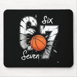 67 Basketball Six Seven 6 7 Meme 67  Mousepad