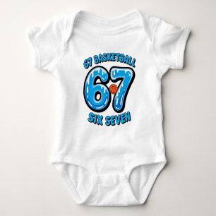 67 Basketball Six Seven Sports Meme T-Shirt Baby Strampler