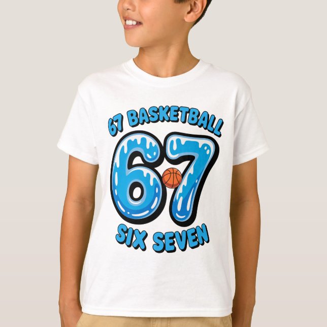 67 Basketball Six Seven Sports Meme Tee (Vorderseite)