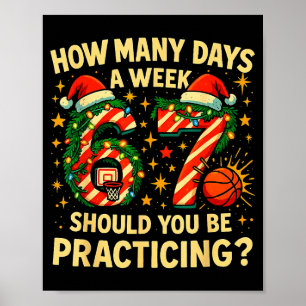 67 Basketball Weihnachten Lustiges Übung Meme Gesc Poster