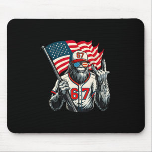 67 Bigfoot Meme Lustig Six Seven Gen Alpha Slang Mousepad