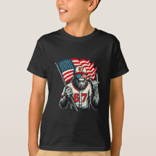 67 Bigfoot Meme Lustig Six Seven Gen Alpha Slang T-Shirt