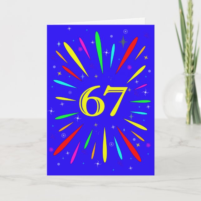 67. Birthday Explosion Card Karte (Vorderseite)