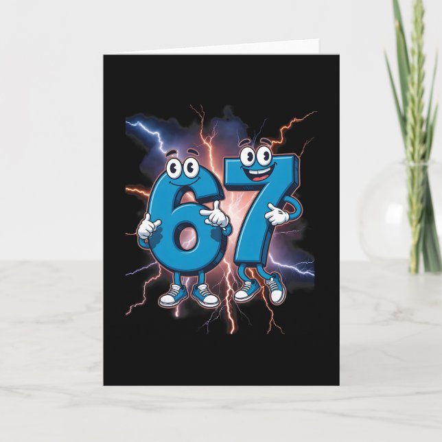 67 Brainrot italienisches Meme lustig 67 Kinderkos Karte (Vorderseite)