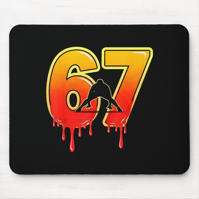 67 Brainrot Jugend Wrestling Drip - Lustige Kinder Mousepad (Vorne)