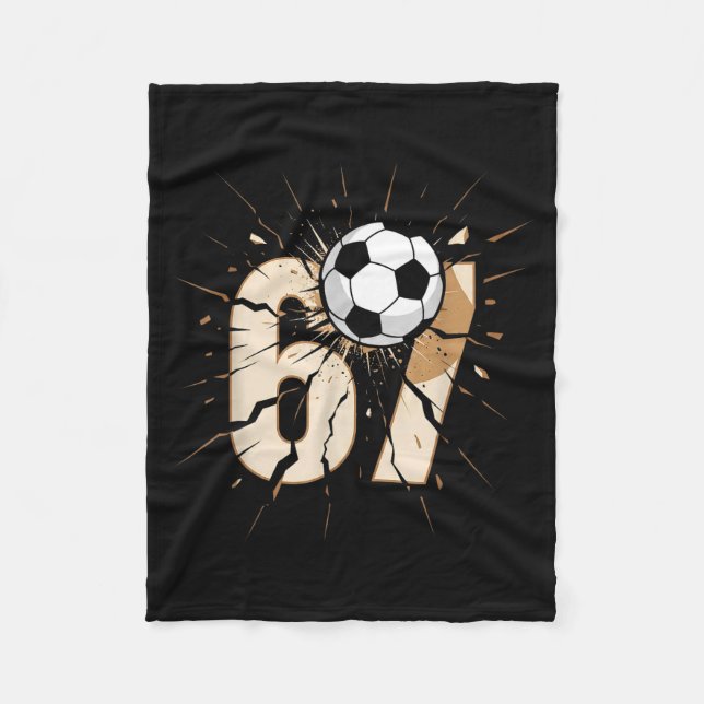 67 Brainrot Youth Soccer Drip - Funny Kids 67  Fleecedecke (Vorderseite)