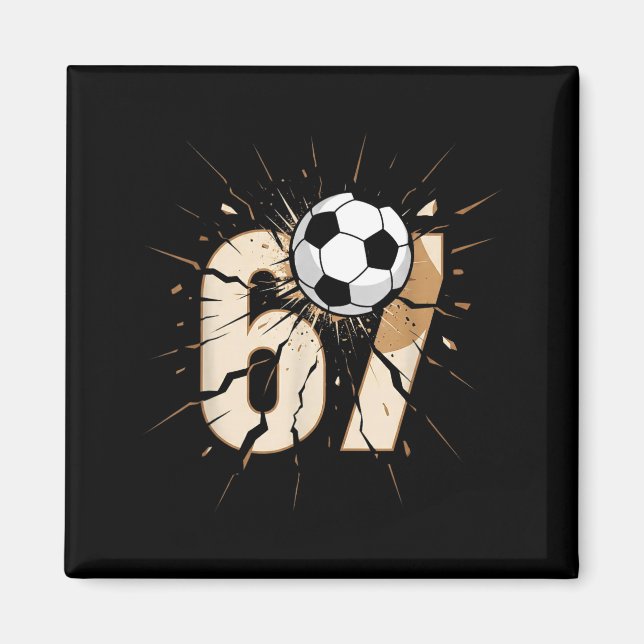 67 Brainrot Youth Soccer Drip - Funny Kids 67  Magnet (Vorne)