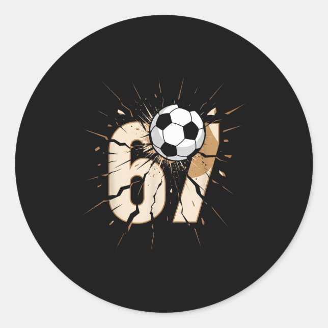 67 Brainrot Youth Soccer Drip - Funny Kids 67  Runder Aufkleber (Vorderseite)