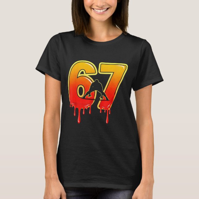 67 Brainrot Youth Wrestling Drip - Funny Kids 67  T-Shirt (Vorderseite)