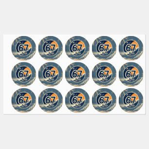 67 bro Surf-Aufkleber Etiketten