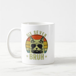 67 Bruh Cat Meme Six Seven 6 7 Kids Boys Men, bruh Kaffeetasse