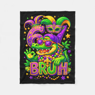 67 Bruh Krokodil Mexiko Mardi Gras Urlaub Fleecedecke
