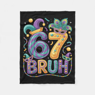 67 Bruh Mardi Gras Karneval Maske Bunte Party Fu Fleecedecke