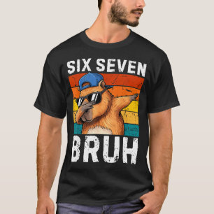 67 Bruh Meme Lustig 6 7 Capybara Für Jungen Kinder T-Shirt