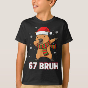 67 Bruh Sechs Sieben Meme Capybara Weihnachten Kin T-Shirt