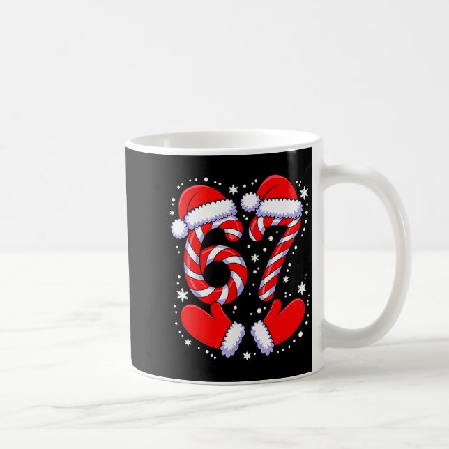 67 Candy Canes Santa  Kaffeetasse (Rechts)