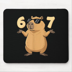 67 Capybara Meme 6 7 Ästhetik für Kinder junge Erw Mousepad