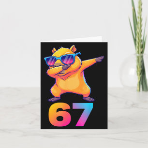 67 Capybara Sechs Sieben Meme Tier Coole Capybara Karte