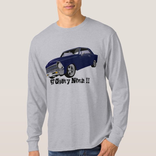 67 Chevy grafisches langes Hülsen-Shirt des T-Shirt (Vorderseite)