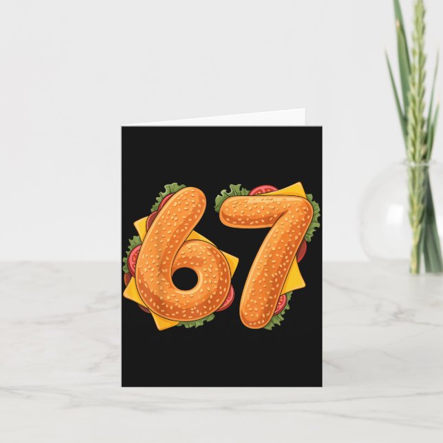 67 Christmas Burger Shirt 6 7 Meme Funny 67 Hambur Karte (Vorderseite)