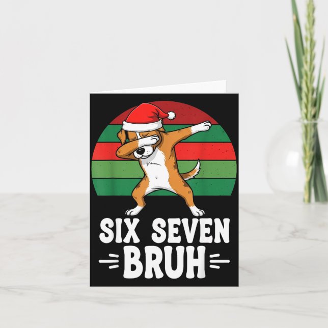 67 Christmas Funny 67 Brainrot Youth Kids Dog 67  Karte (Vorderseite)