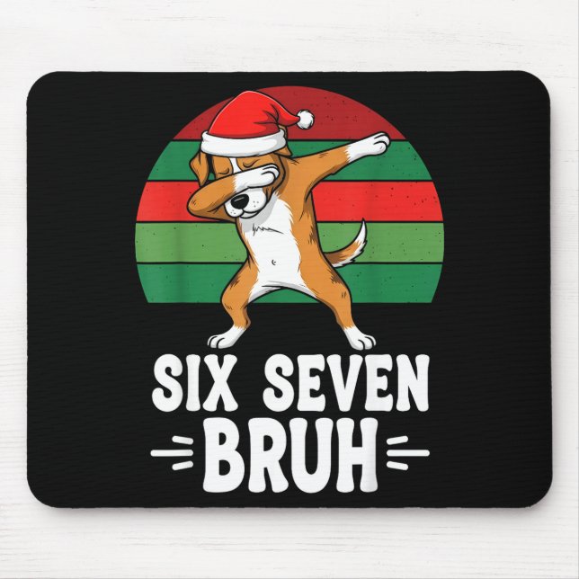67 Christmas Funny 67 Brainrot Youth Kids Dog 67  Mousepad (Vorne)