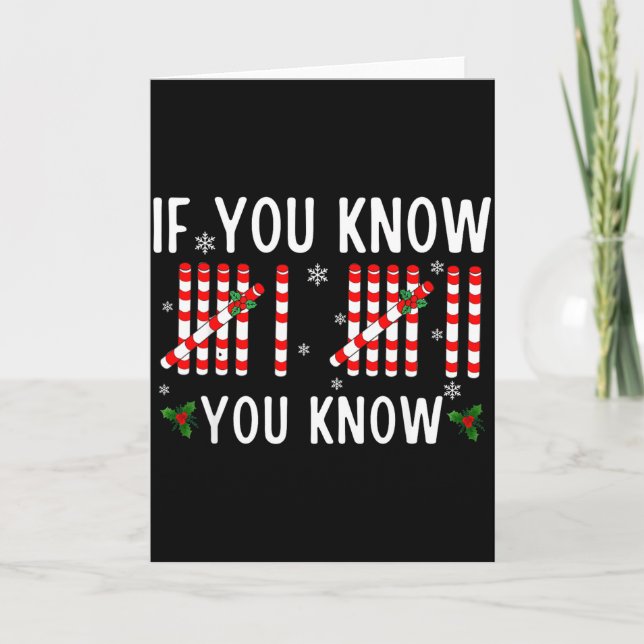 67 Christmas Funny If You Know You Know Six Seven  Karte (Vorderseite)