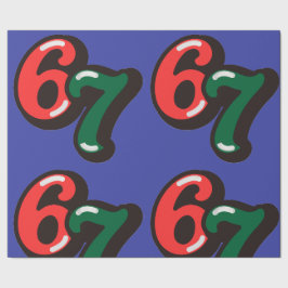 67 Christmas Funny Red & Green Wrapping Paper Geschenkpapier