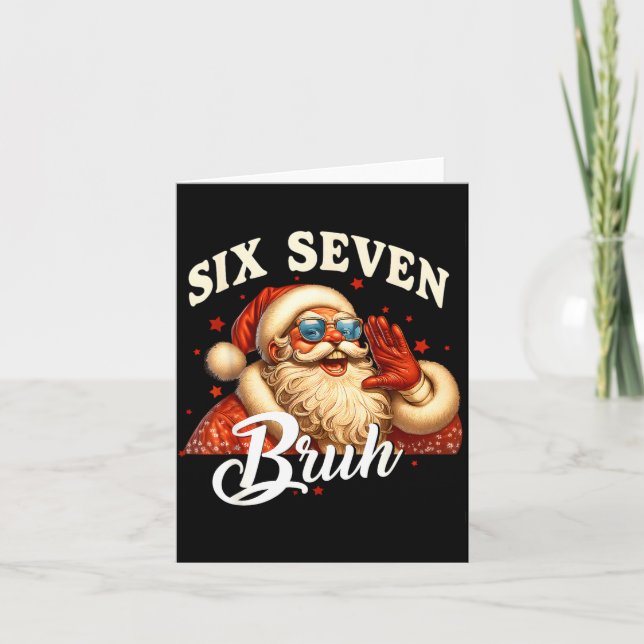 67 Christmas Funny Six Seven Meme 6 7 Santa Claus  Karte (Vorderseite)