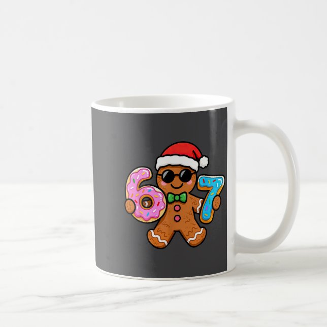 67 Christmas Gingerbread Six Seven Meme Gen Alpha  Kaffeetasse (Rechts)