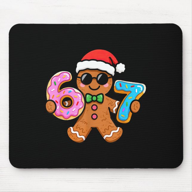67 Christmas Gingerbread Six Seven Meme Gen Alpha  Mousepad (Vorne)