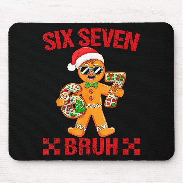 67 Christmas Meme Saying 6 7 Meme Costume Xmas  Mousepad (Vorne)