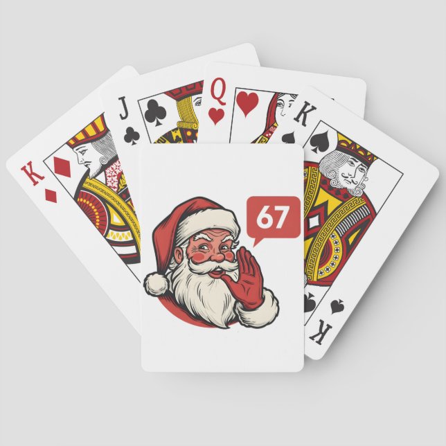 67 Christmas Merry Six Seven Brainrot Santa Claus Spielkarten (Rückseite)