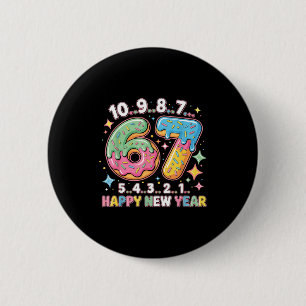 67 Countdown Frohes Neues Jahr 2026 Lustige Donut- Button