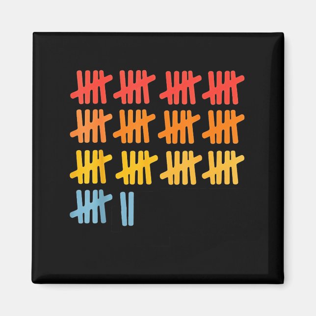 67 Counting Math Teacher Mathematics 67th Number  Magnet (Vorne)