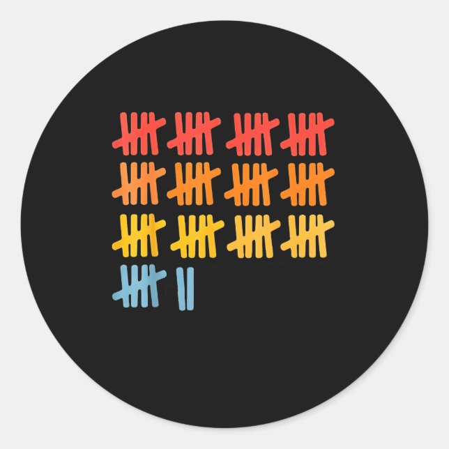 67 Counting Math Teacher Mathematics 67th Number  Runder Aufkleber (Vorderseite)