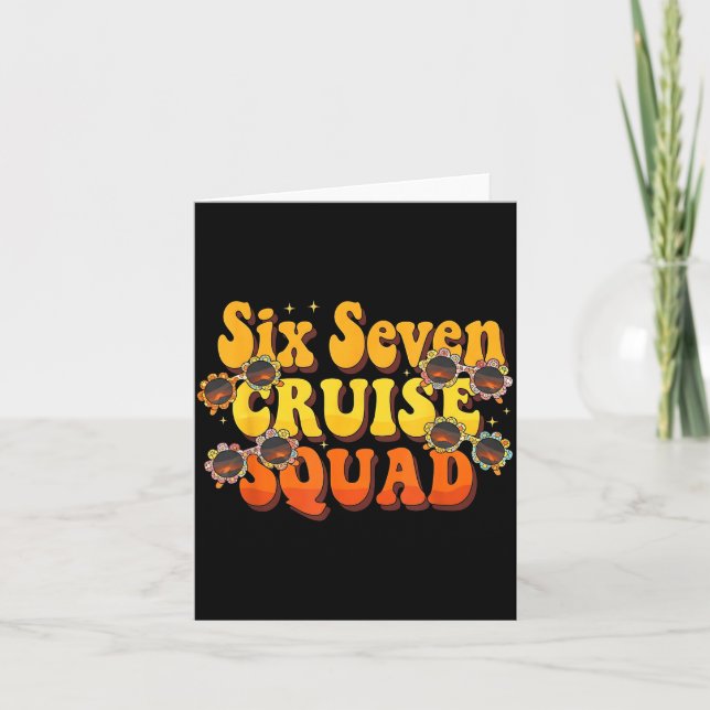67 Cruise Squad 2025 Groovy Kids Cruise Meme Match Karte (Vorderseite)