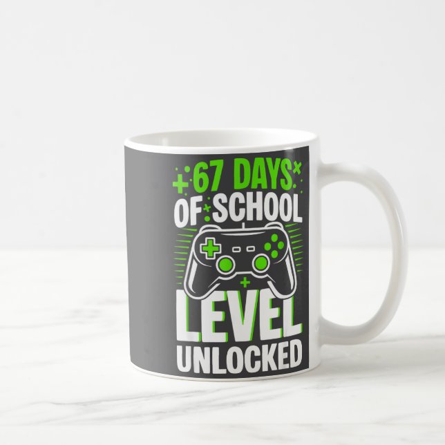67 Days Of School Level Unlocked 67 Meme Gamer  Kaffeetasse (Rechts)